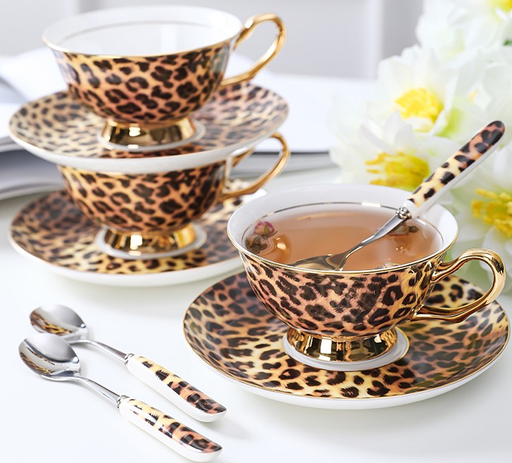 Modern Ceramic Cups, Creative Porcelain Tea Cup Saucer Set, Elegant Ceramic Coffee Cups, Unique Tea Cup and Saucer in Gift Box