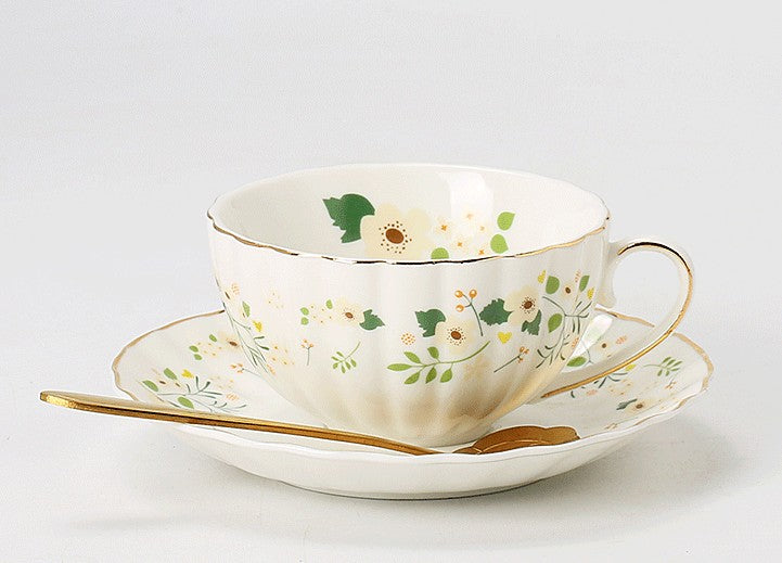 Unique Ceramic Coffee Cups, Creative Porcelain Tea Cup Saucer Set, Traditional English Tea Cup and Saucer, Afternoon British Tea Cups