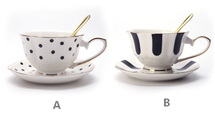 Unique Porcelain Cup and Saucer, Creative Ceramic Coffee Cups, Beautiful British Tea Cups, Creative Porcelain Tea Cup Set
