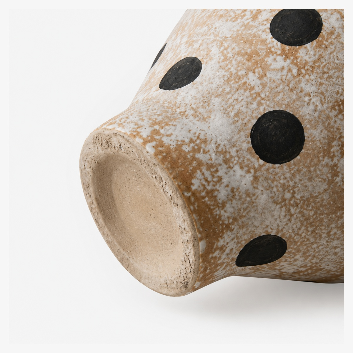 Hand-Painted Polka Dot Ceramic Vase - Large Decorative Vase D75 ceramic material detail 3