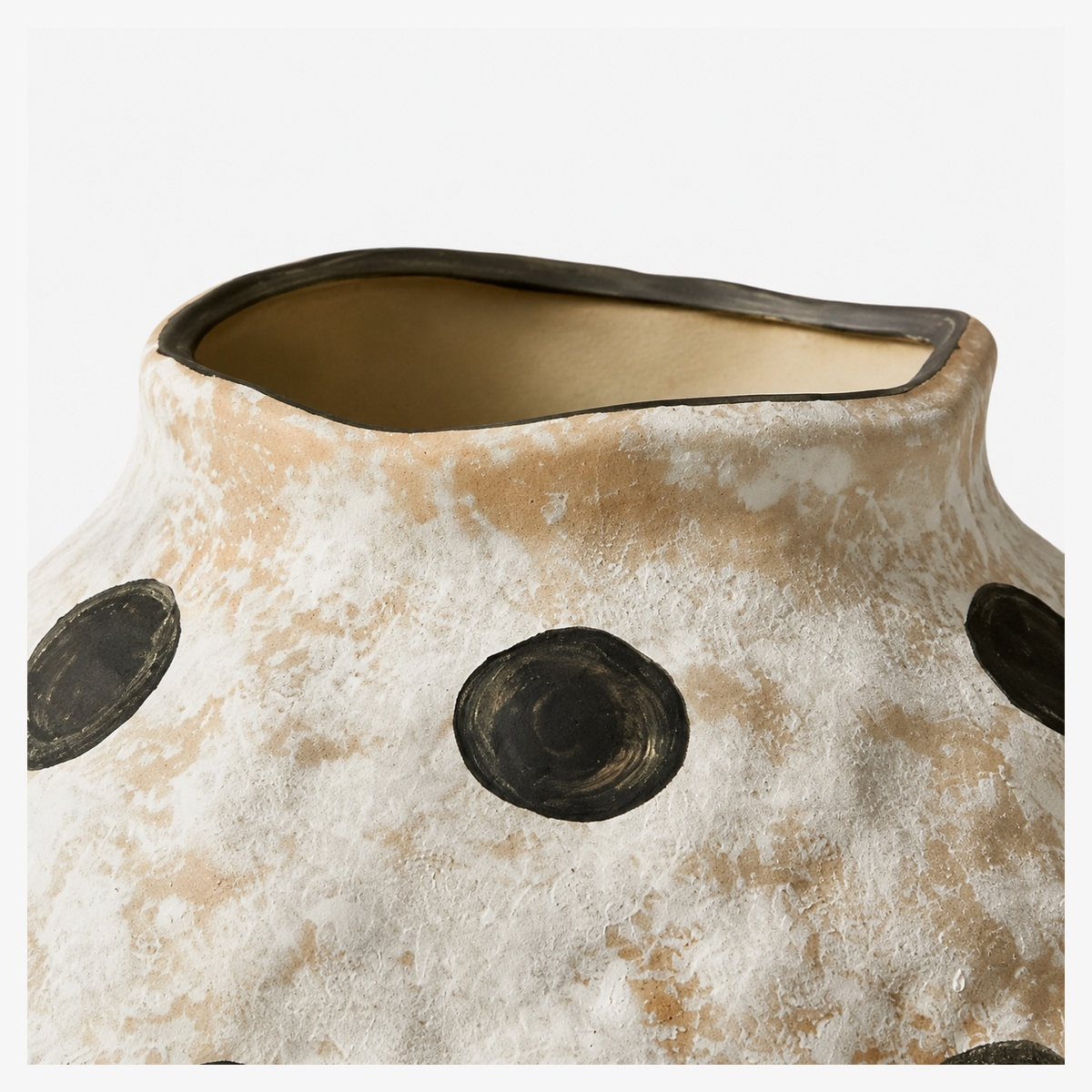 Hand-Painted Polka Dot Ceramic Vase - Large and Small Decorative Vase D76 ceramic material detail 1