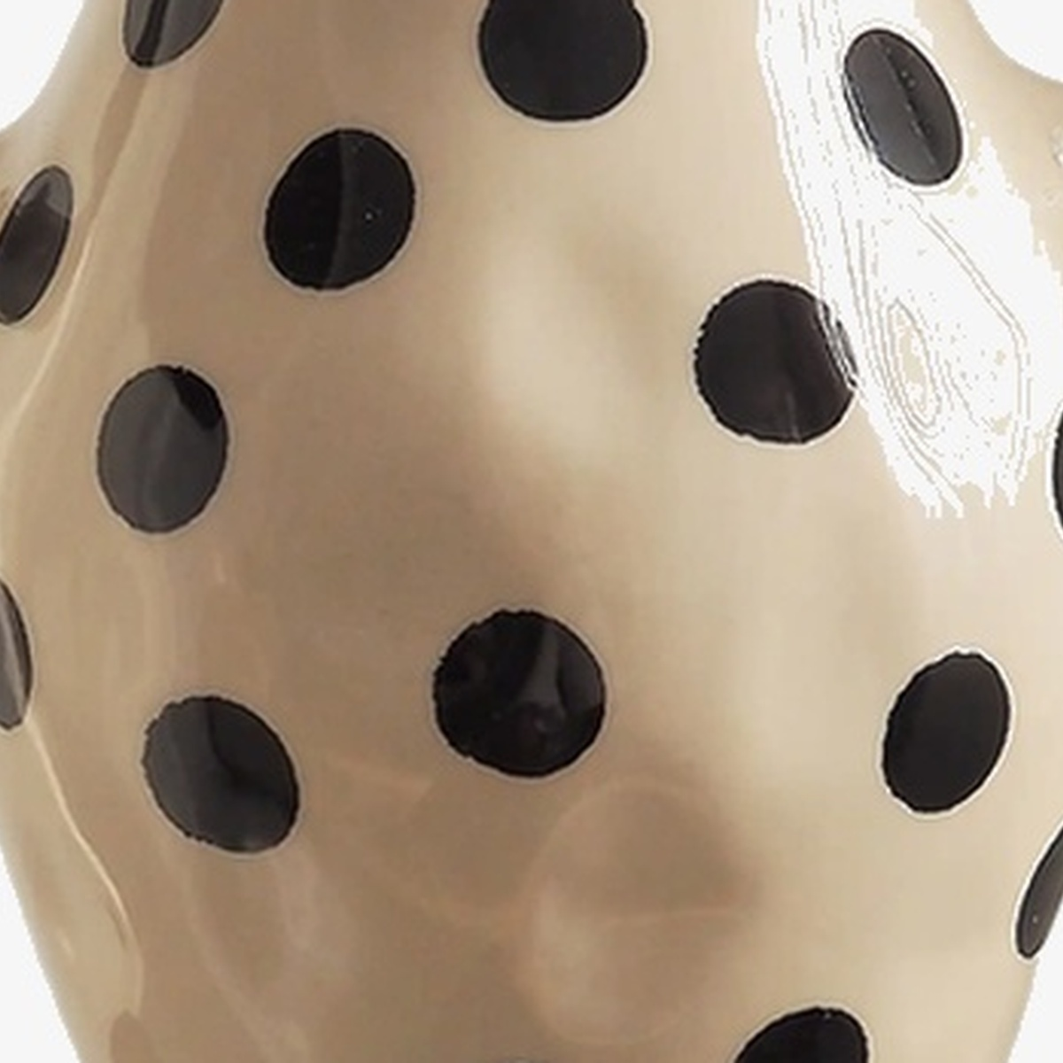 French Polka Dot Double-Handle Ceramic Vase D85 material detail 2