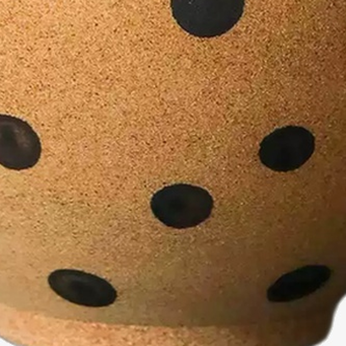 Caramel Polka Dot Rustic Ceramic Vase - Five Styles D83 material detail 3
