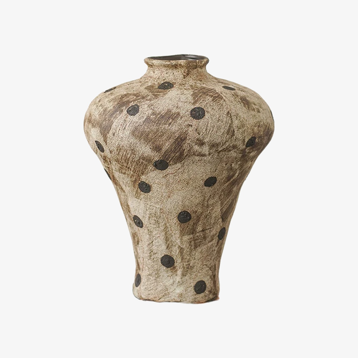 Wabi-Sabi Polka Dot Ceramic Vase - Three Shapes D86 Tall Shoulder product image